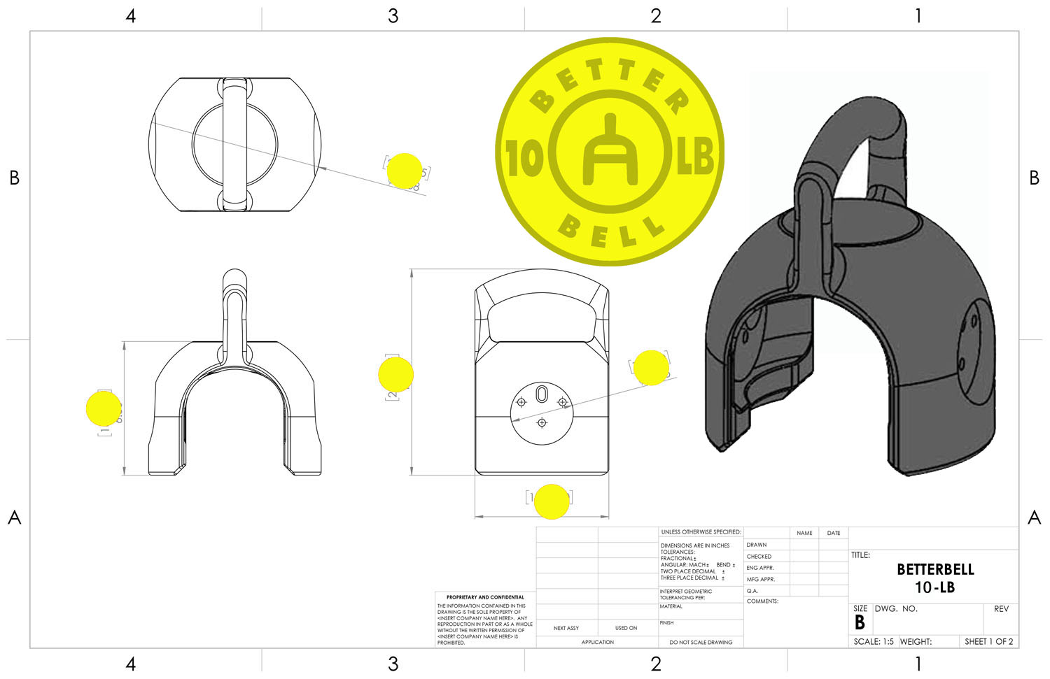 10 lb BetterBell – (Pair of 2)
