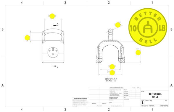 10 lb BetterBell - (Pair of 2) - Future BetterBells - Image 2
